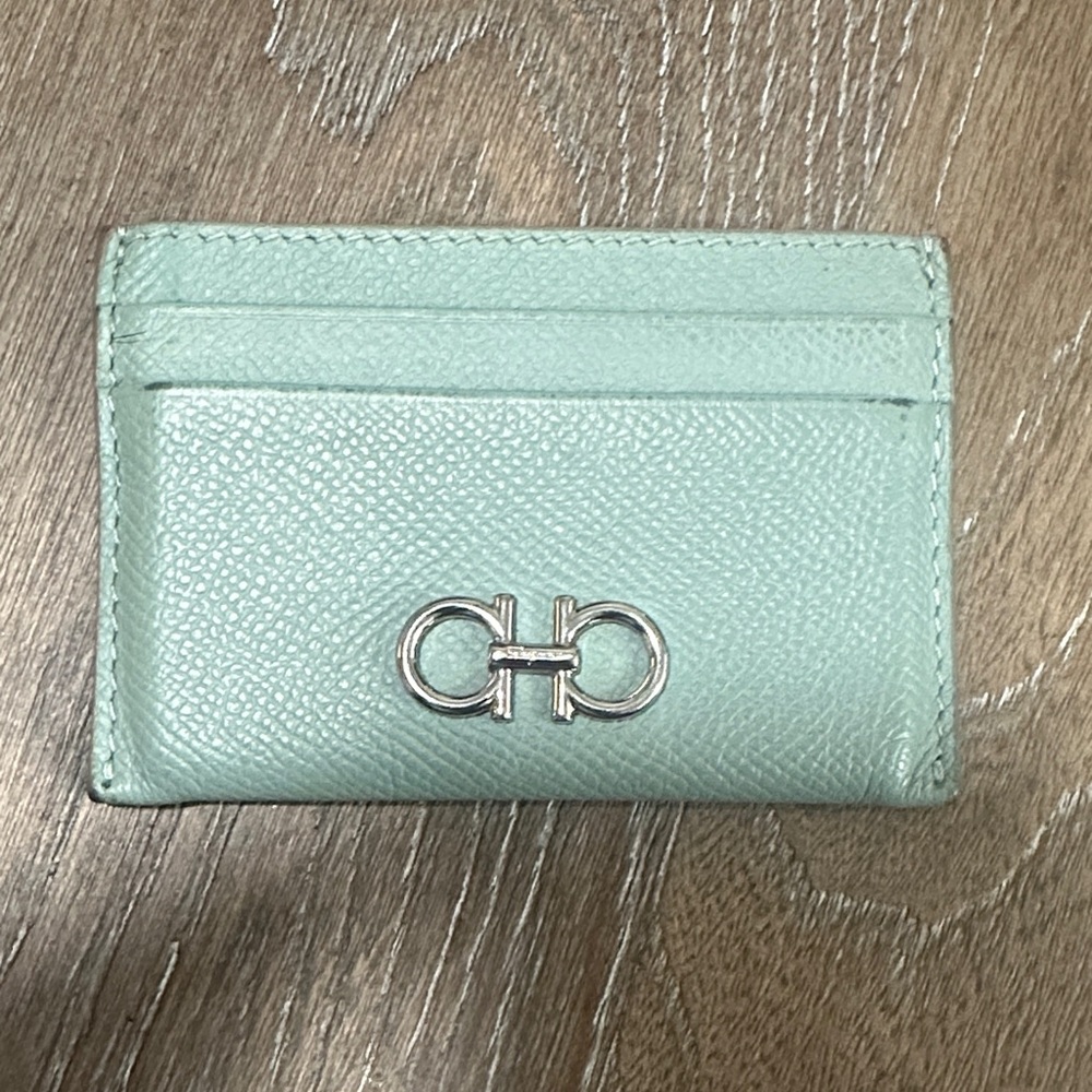 Salvatore Ferragamo Light Green Card Holder